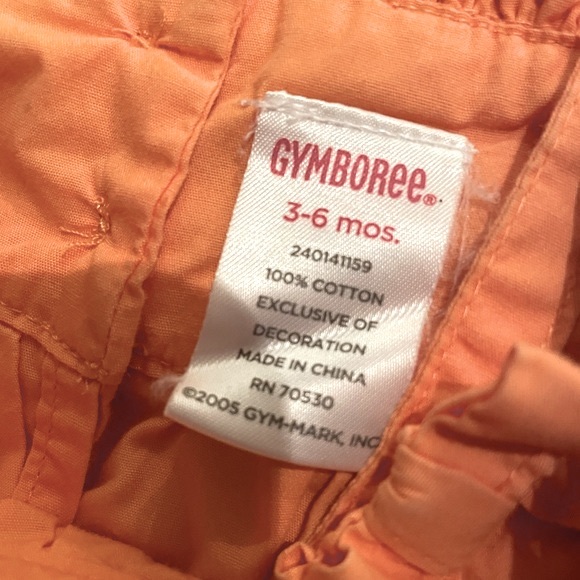 Gymboree Tangerine Bubble, Baby Girl 3-6 m With Floral Embroidery. - Picture 3 of 6